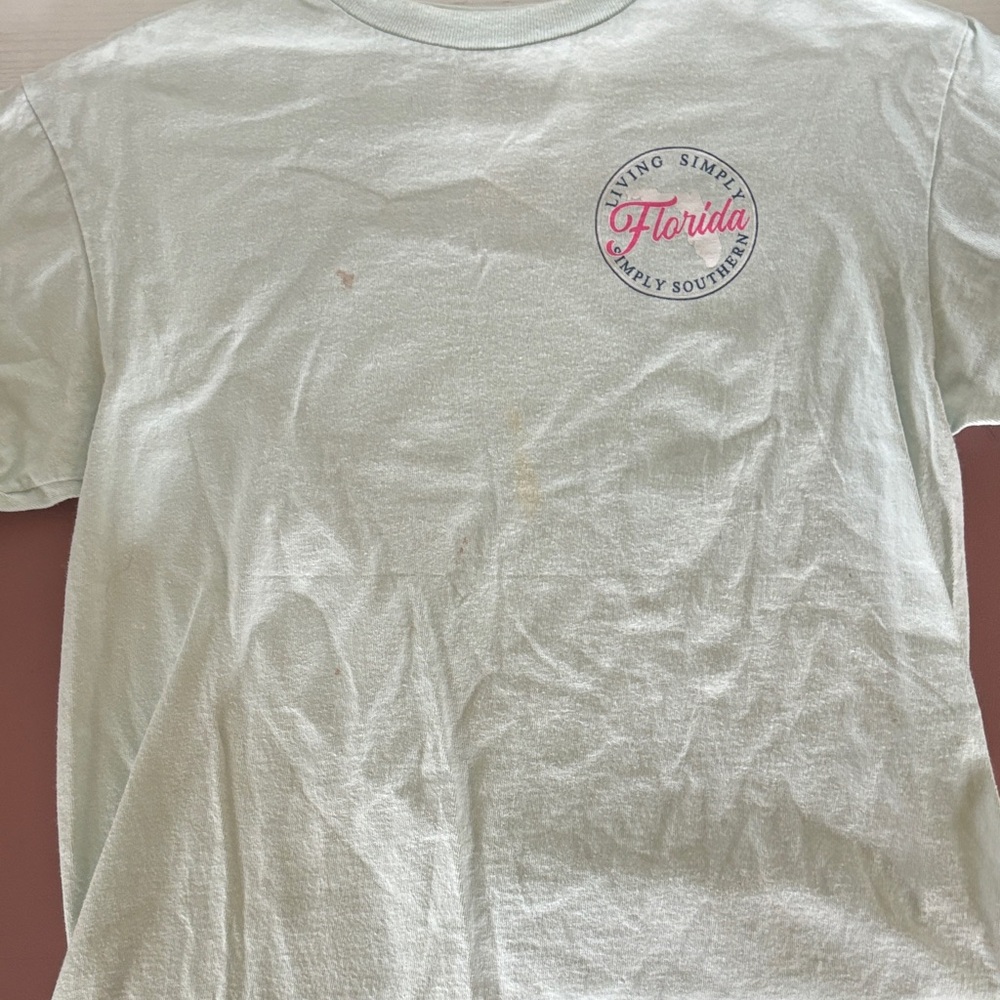 Simply Southern Mint Green Tee with Florida Emblem